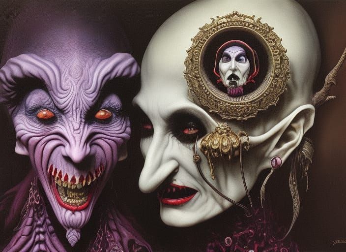 Gothic Dracula Woman: Hyperrealistic Dark Medieval Portrait