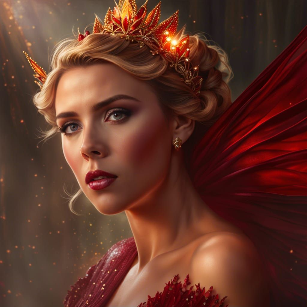 Scarlett Johansson as Fire Fairy in Cavern