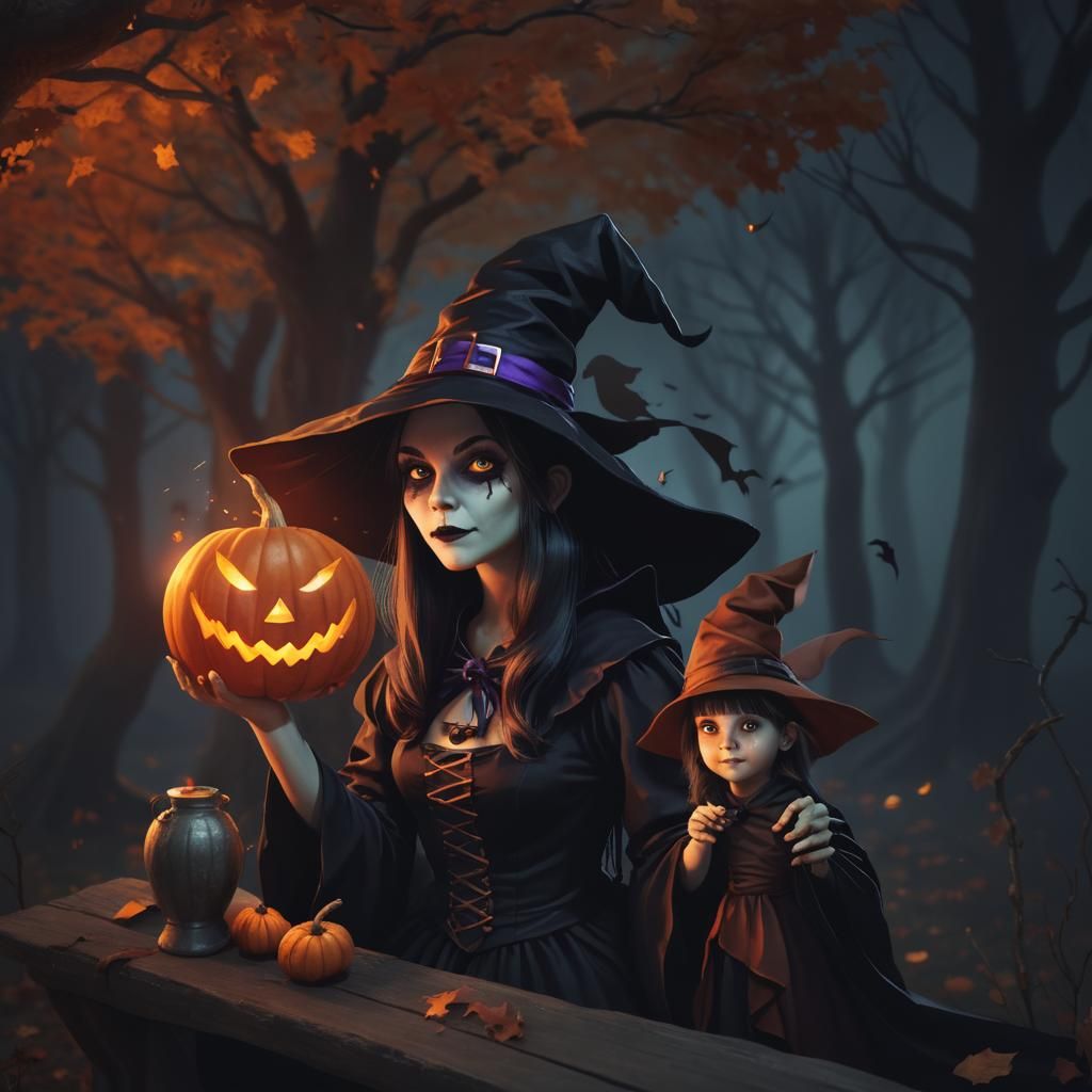 Halloween Witch Generated by AI