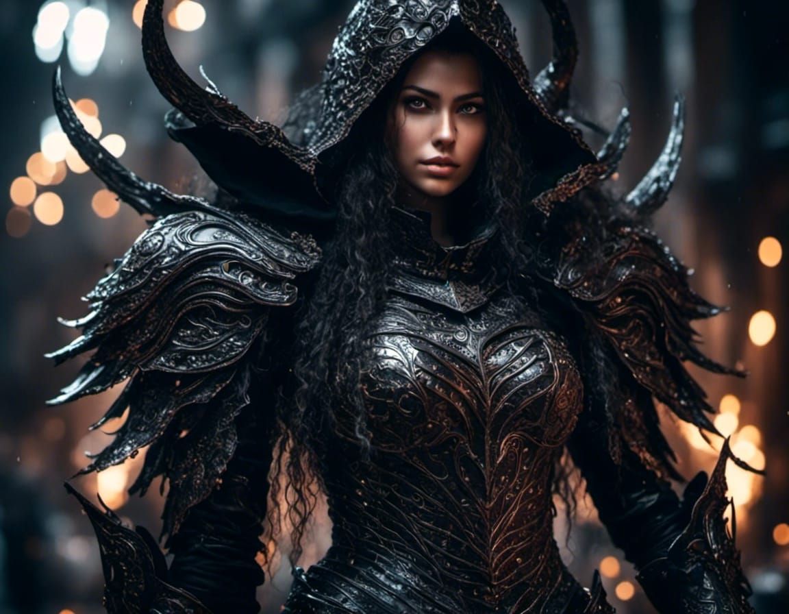 Combat Witch in Detailed Leather Armor