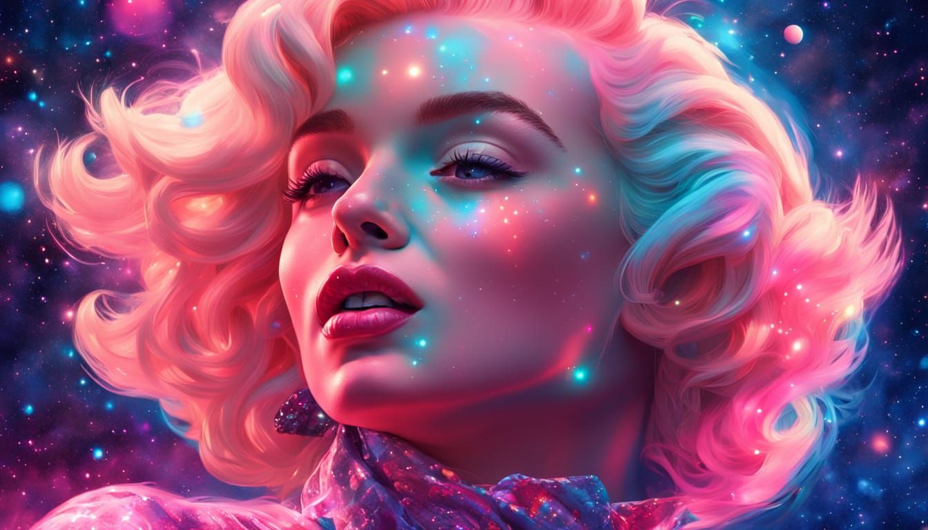 Marilyn Monroe in Space: Pop Art Photorealism