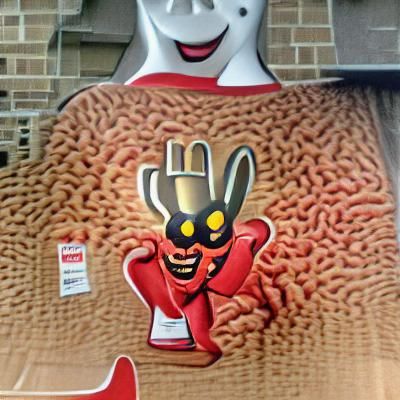 Evil Hamburger Helper Mascot