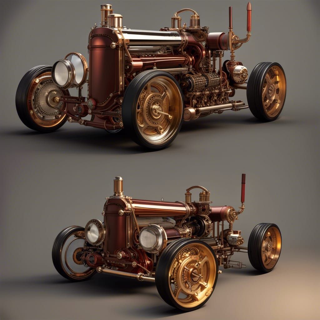 Steampunk Engine for a Hotrod