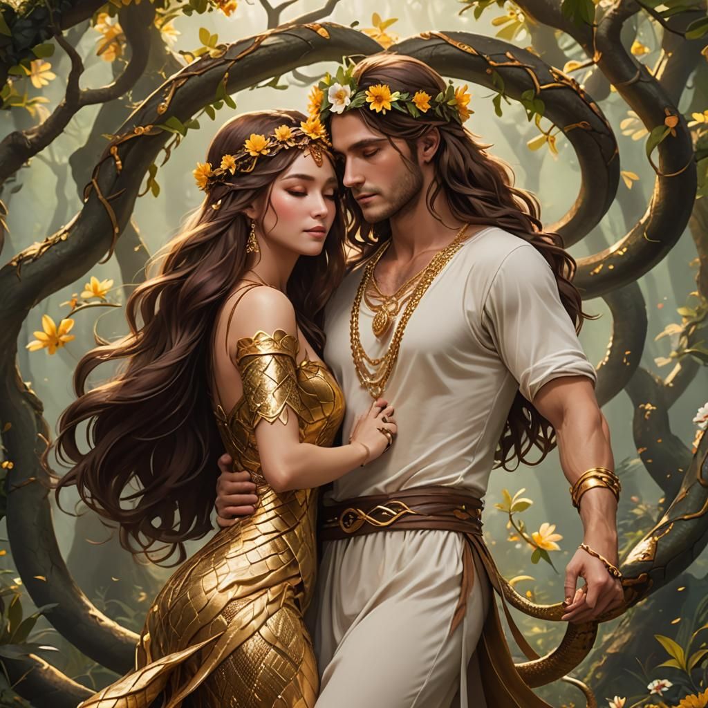 Fae Woman Dancing with Partner in Digital Portrait