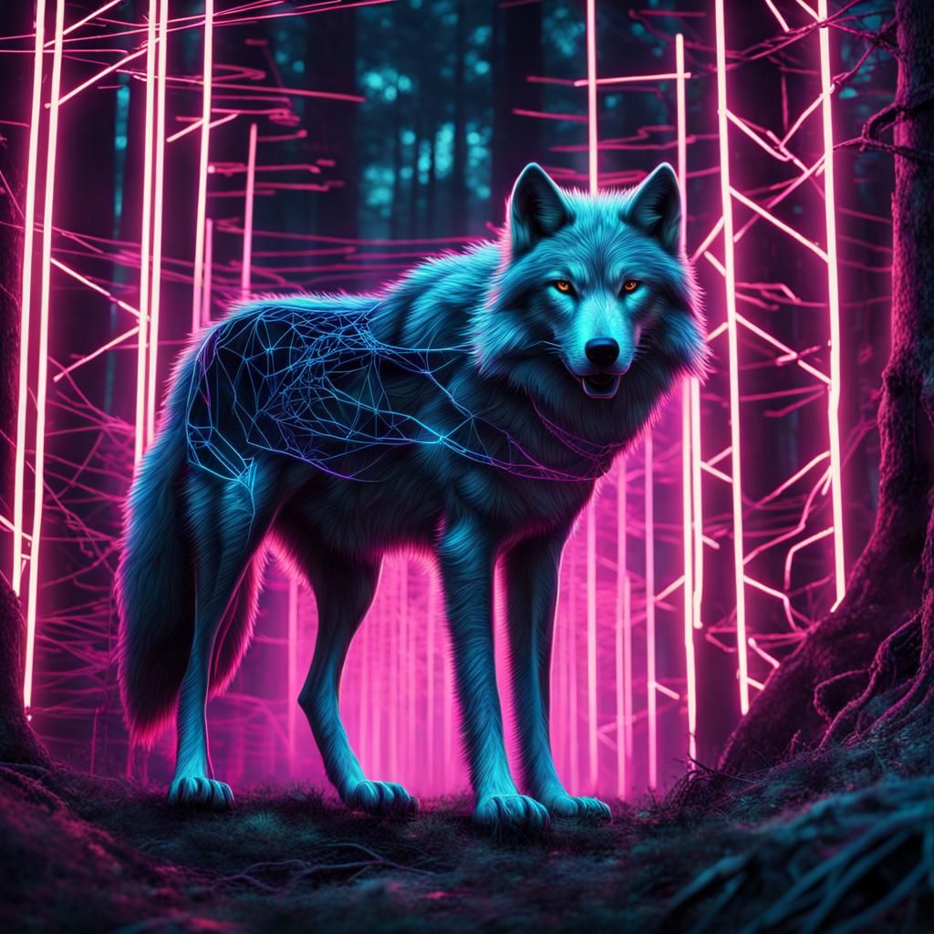 Neon wolf