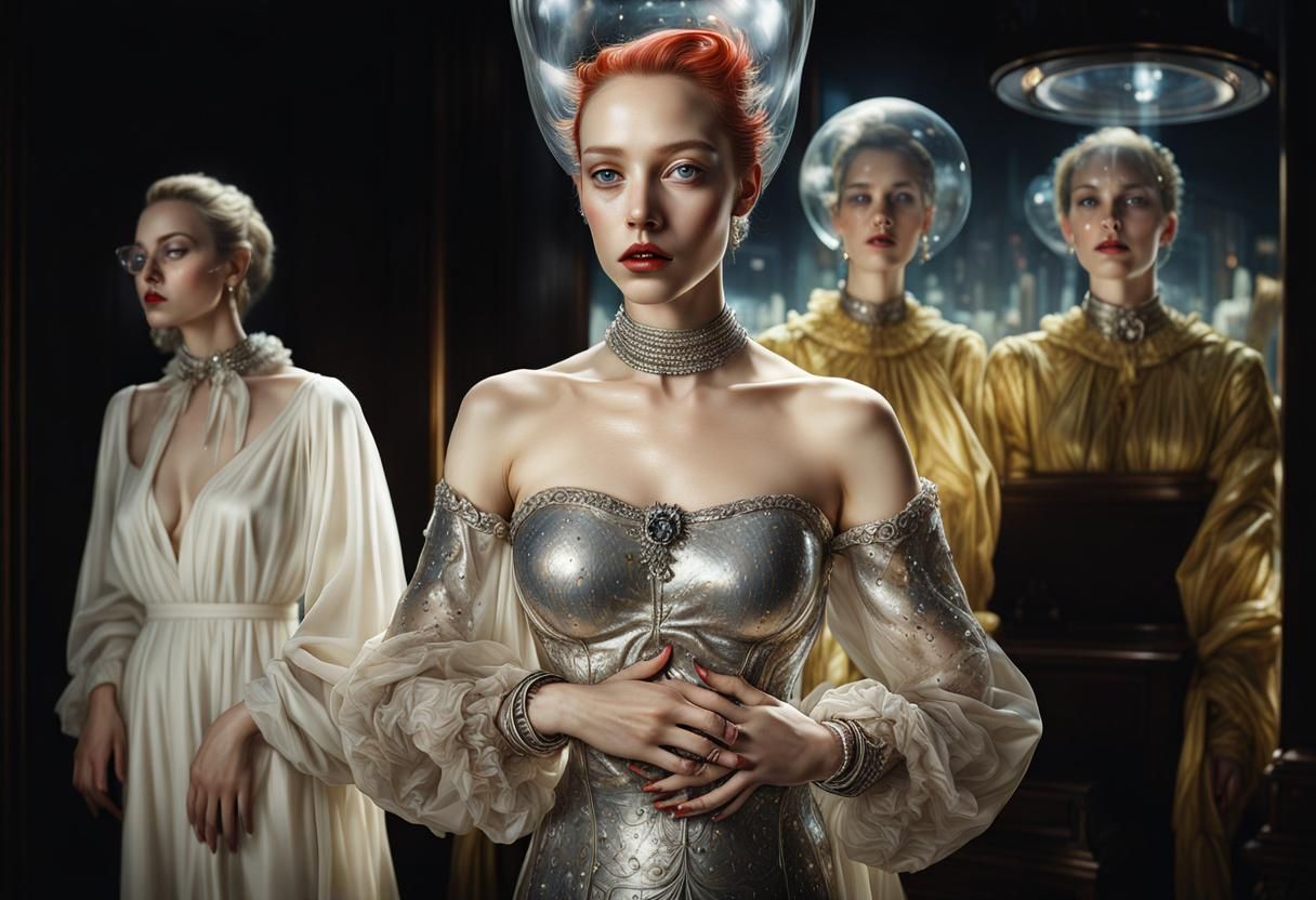 Alien People Pets with Glazed Surfaces in Surreal Style