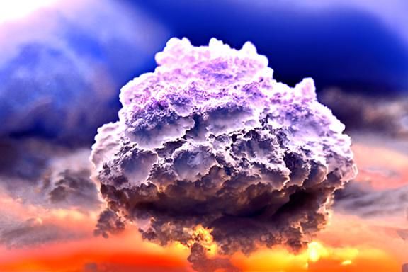 Ominous Cumulonimbus Thunderstorm at Sunset: Photorealistic ...