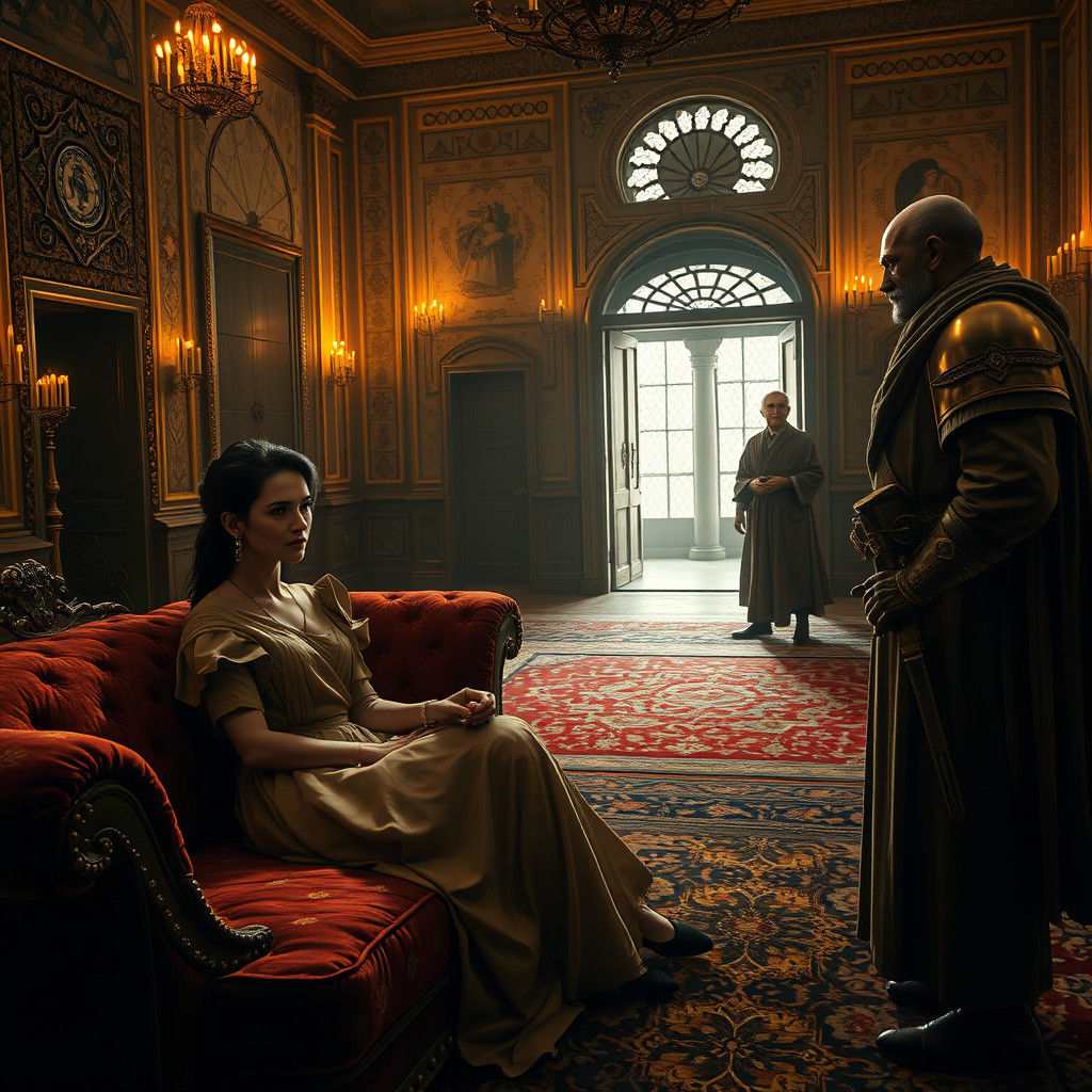 Opulent Palace Hall in Damascus with Enigmatic Glance