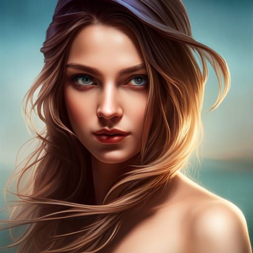 Renaissance Girl with April Eyes, Volumetric Lighting