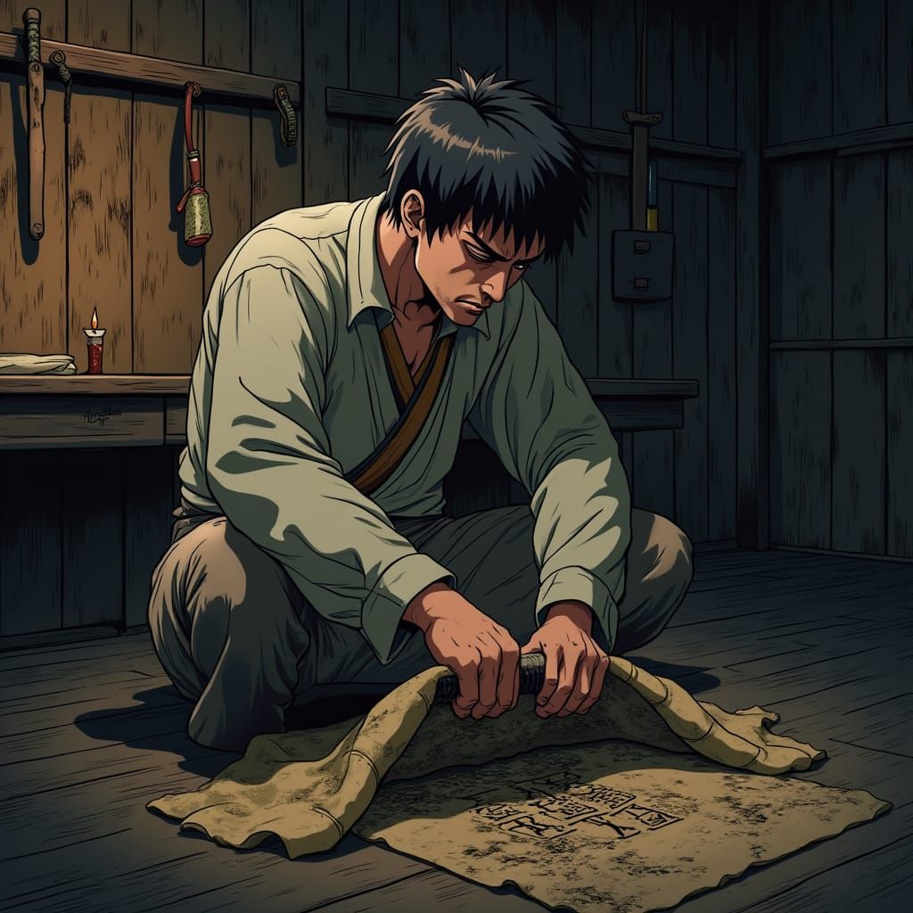 Swordsmith's Secret in Vibrant Anime Style