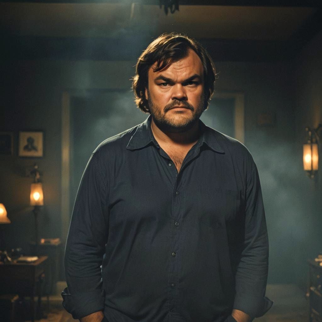 Cinematic Portrait of Jack Black on Film