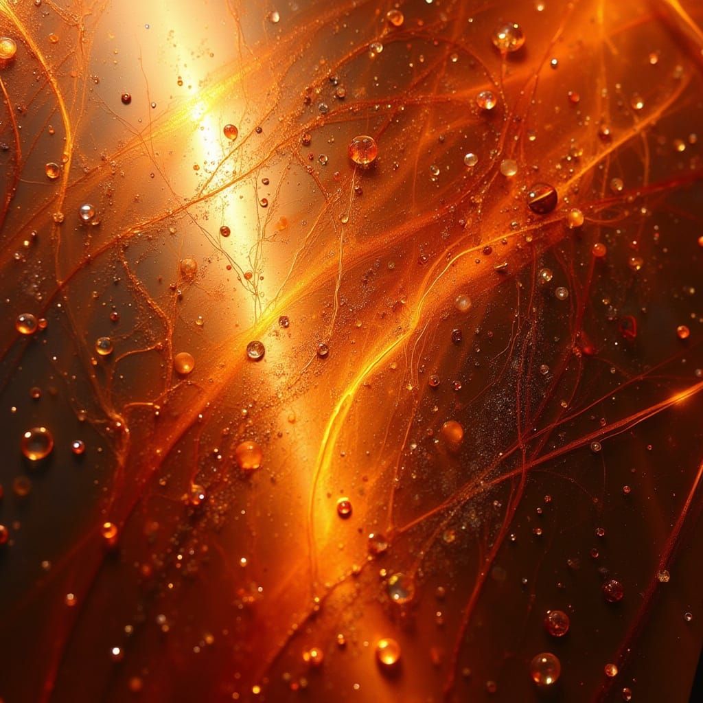 Copper Beauty in Dark Glitch Style