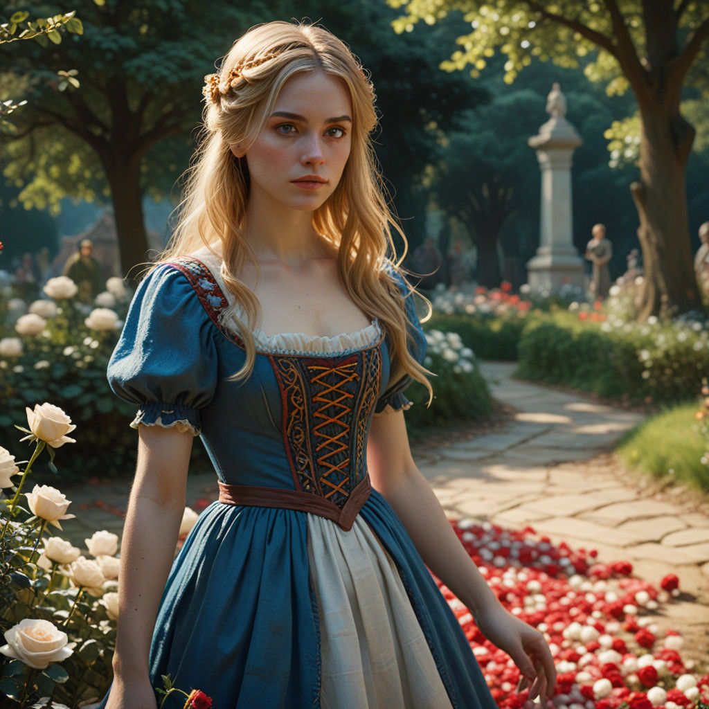 Whimsical Victorian Beauty in a Verdant Paradise