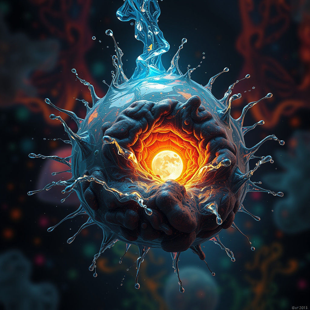 Hyperrealistic World Inside an Acorn: Concept Art