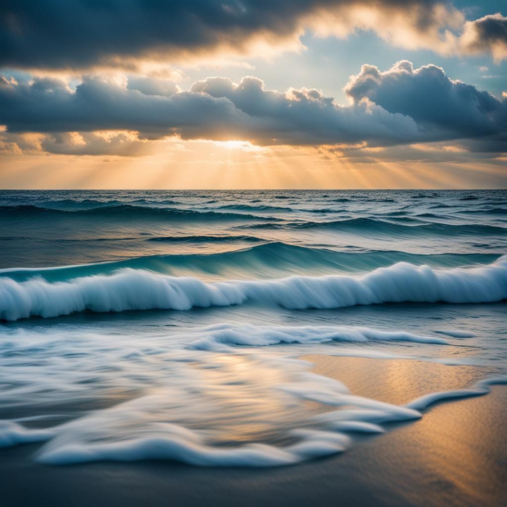 Serene Seascape Photography with Golden Light