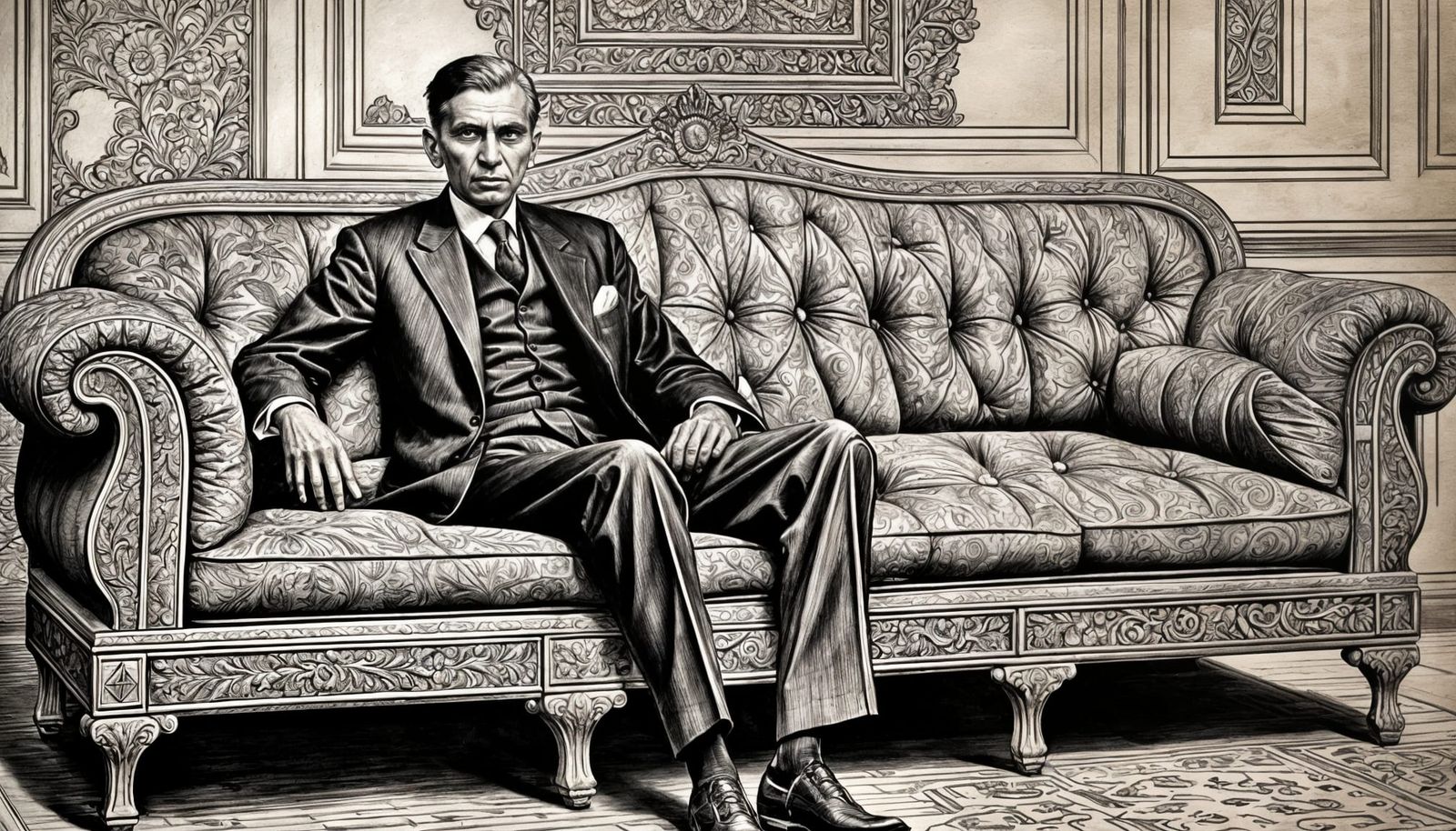 Quai-E-Azam Sketch. [Pt. 1].