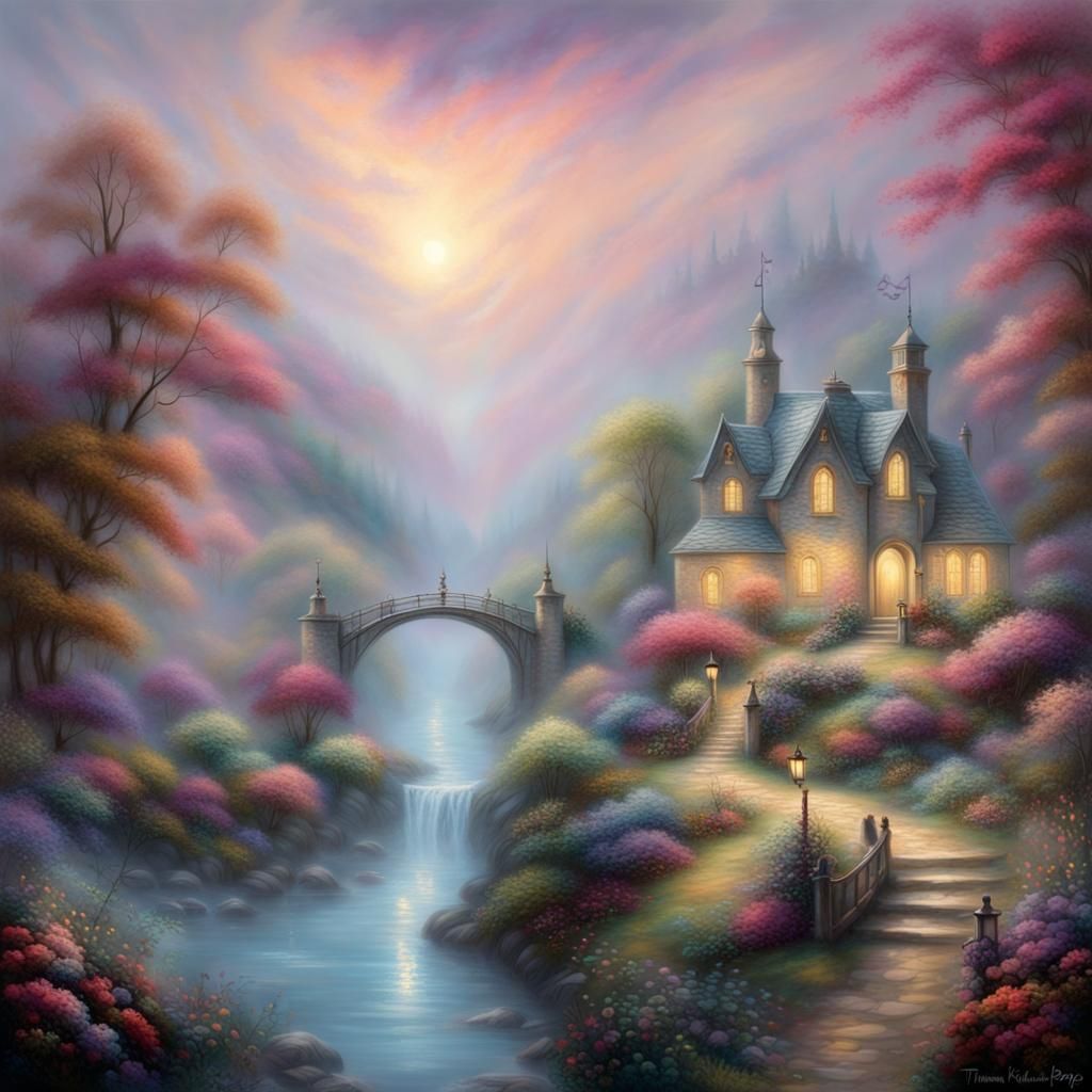 Mystical Portal Between Worlds in Ethereal Fantasy Style