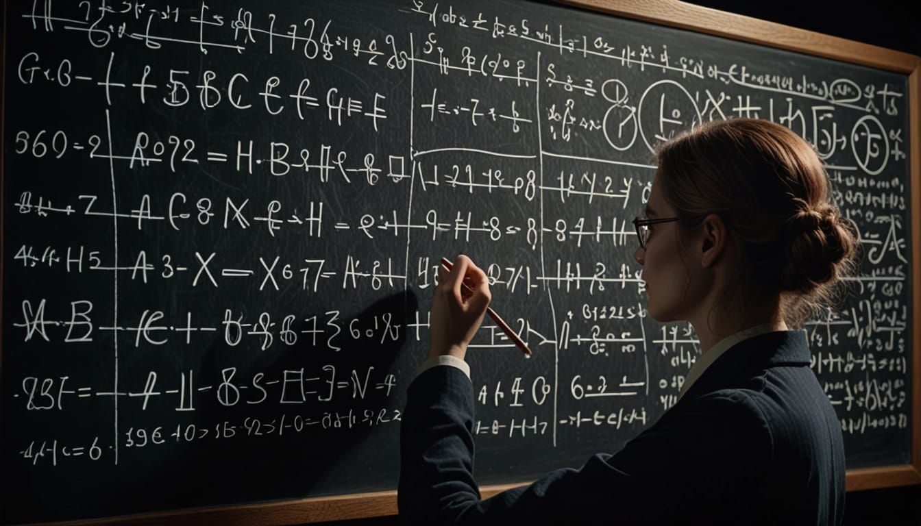 Formal Logic Under Moonlit Glow, Ink Illustration