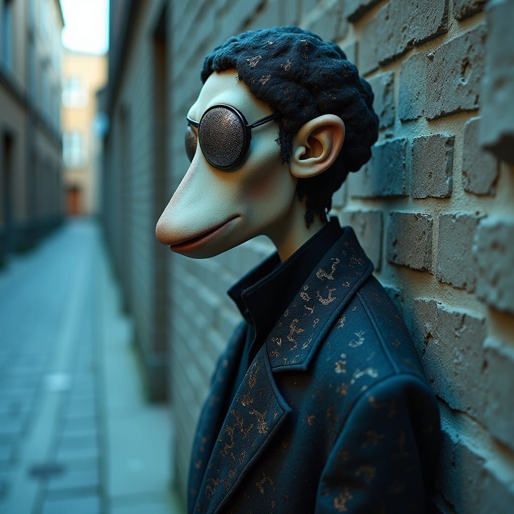 Mystical Figure Emerges in Surreal Couture Fashion