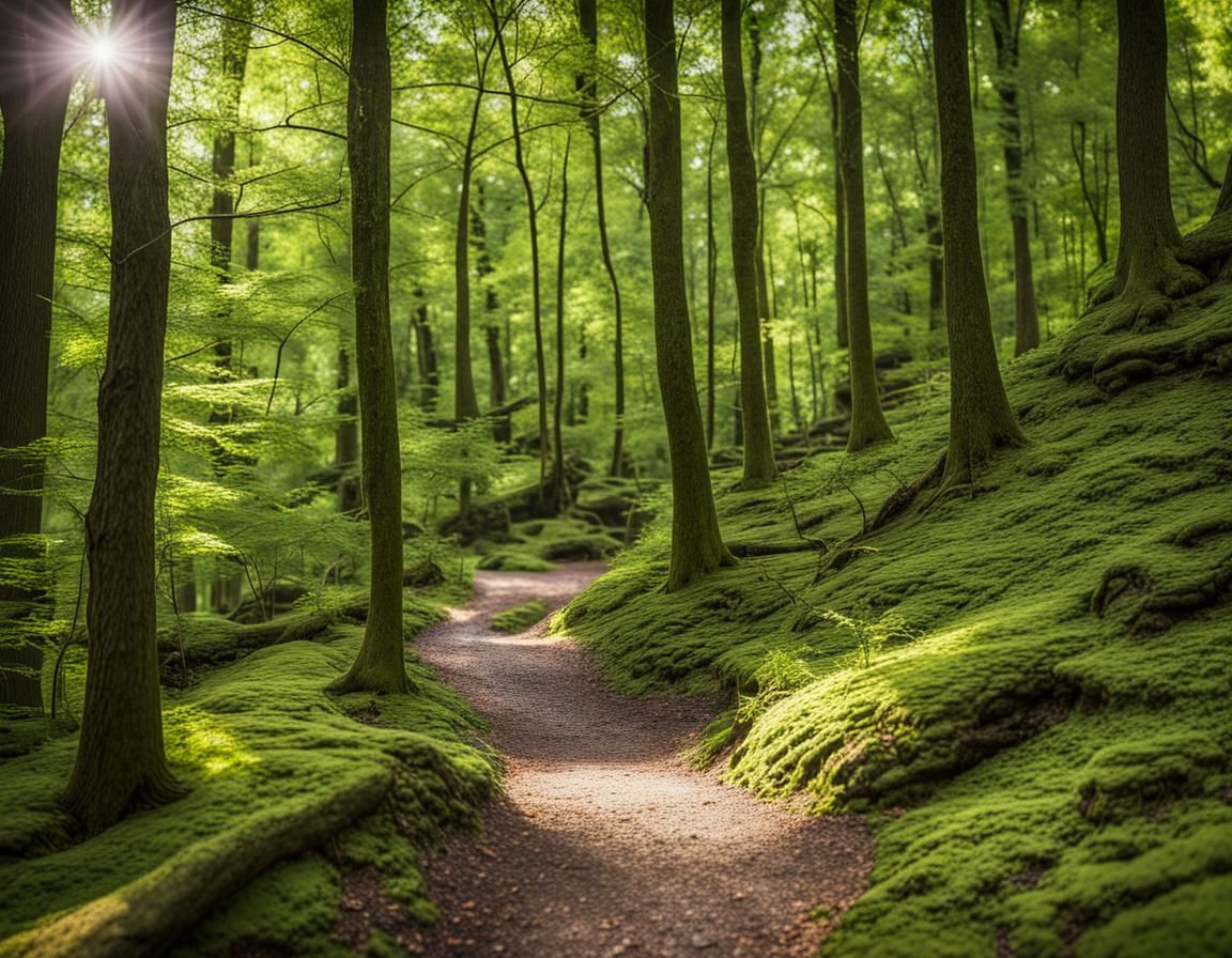 Maryland Forest Hiking Trail in Professional Photography Sty...