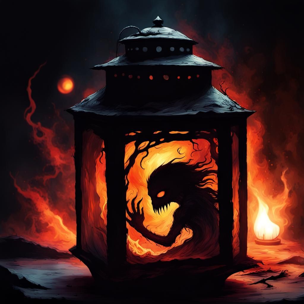 Godlike Shadow Figure in Dark Fantasy Concept Art