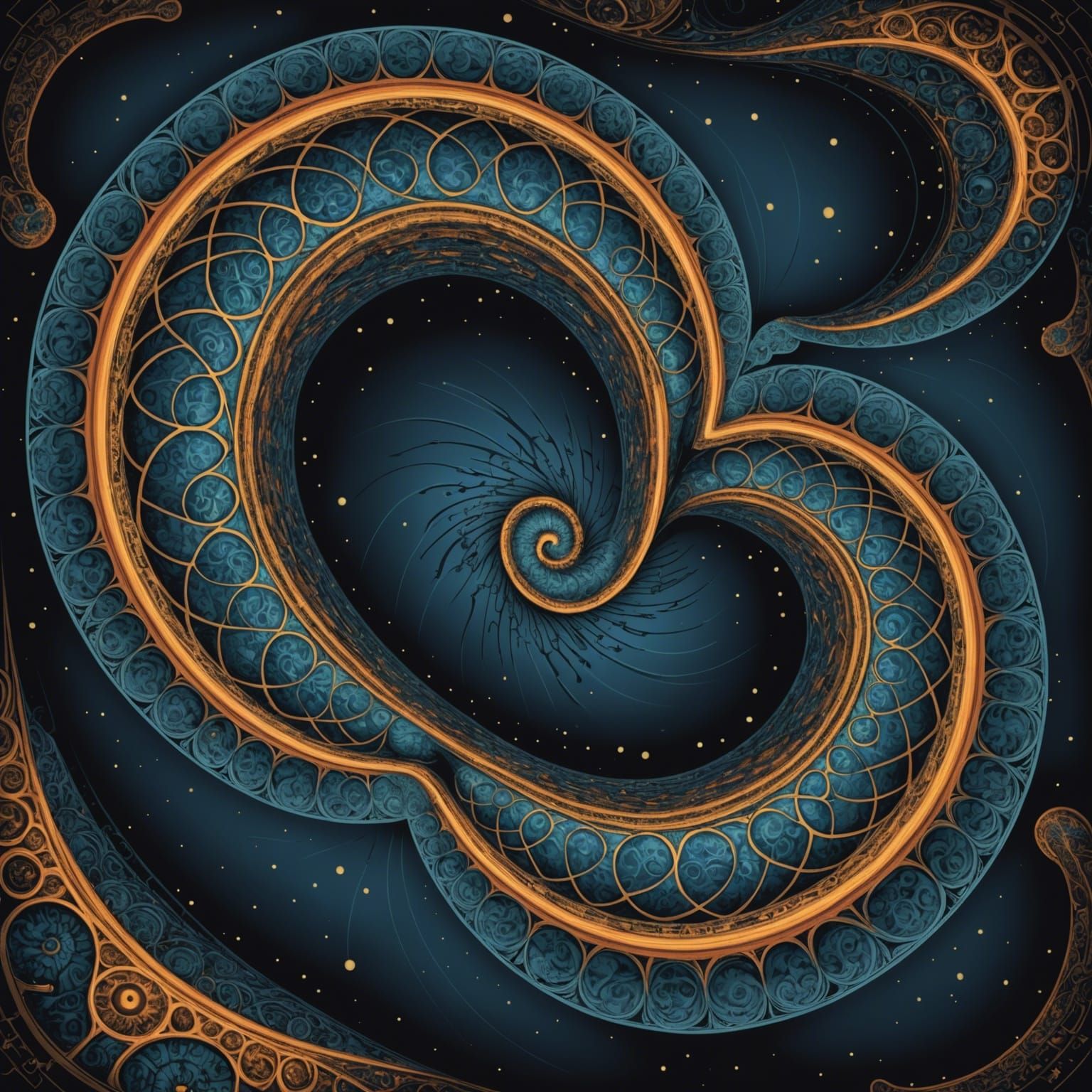 Elliptic Curve in Mandelbrot Space: Comic Book Art