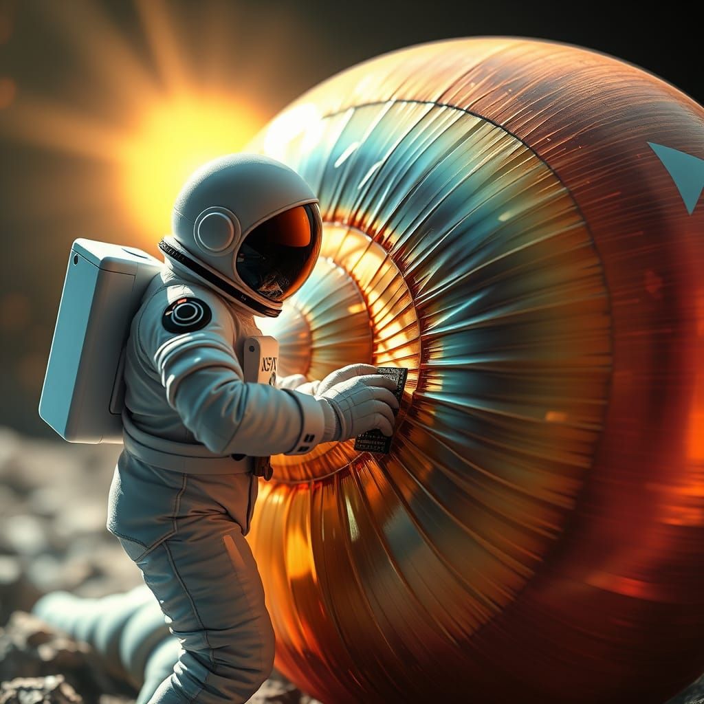 Astronaut in Bismuth-Inspired Space Odyssey