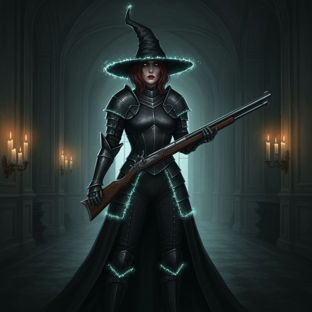 Gothic Witch in Armor with Musket