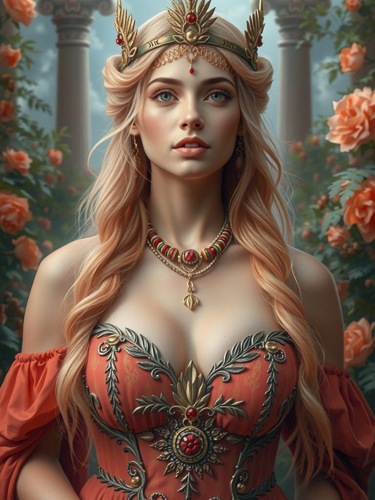 Classical Goddess in Golden Temple