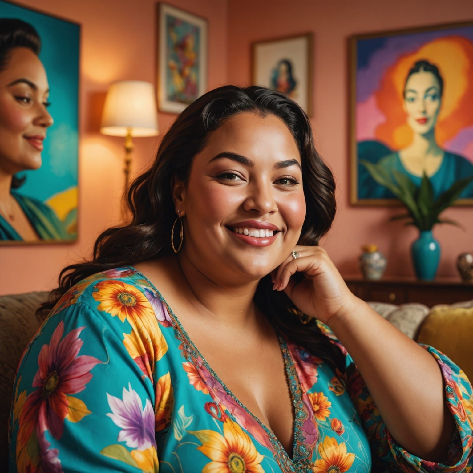 Stunning Woman in Dreamlike Hyperrealistic Portrait