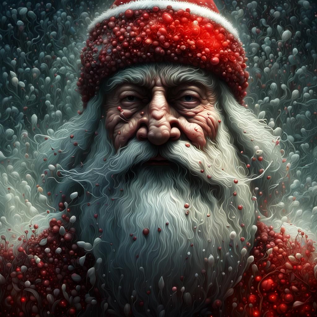 Detailed Digital Painting of Santa Claus in Hyperrealism