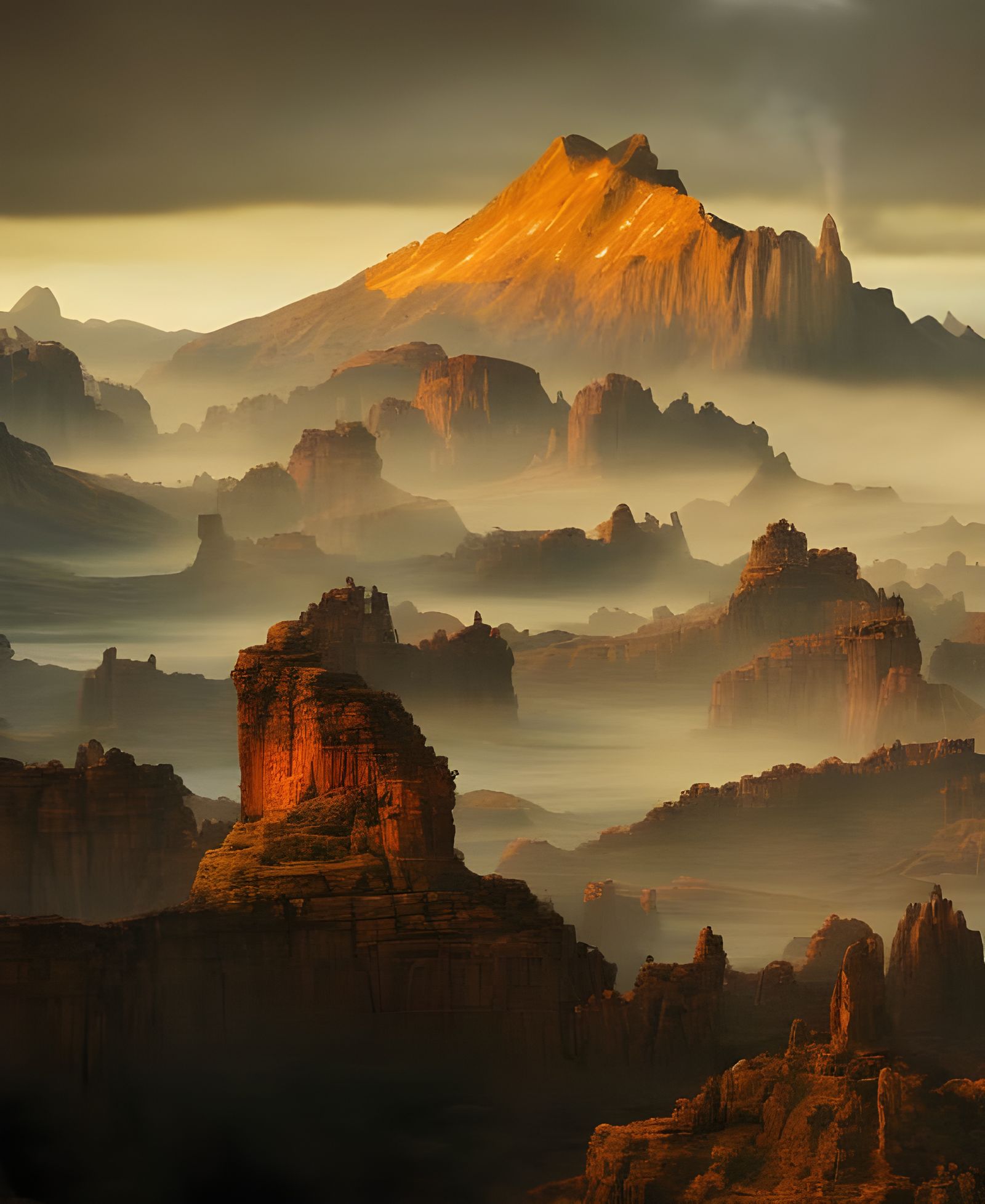 Abstract Art with Magical Particles and Light