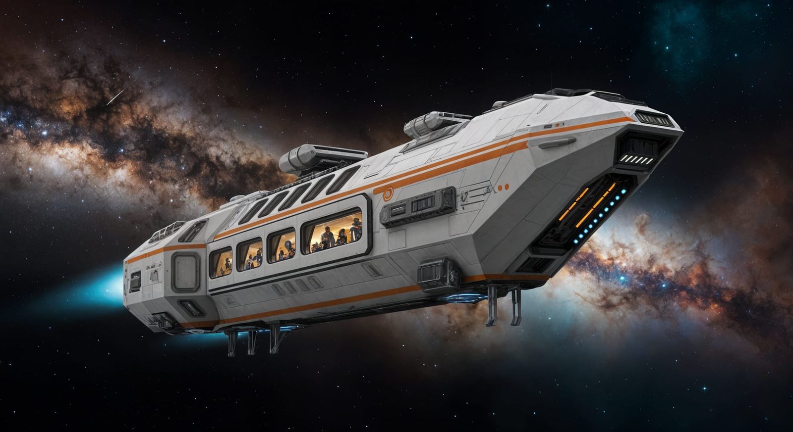 Luxurious Space Cruiser Observes Cosmic Wonders