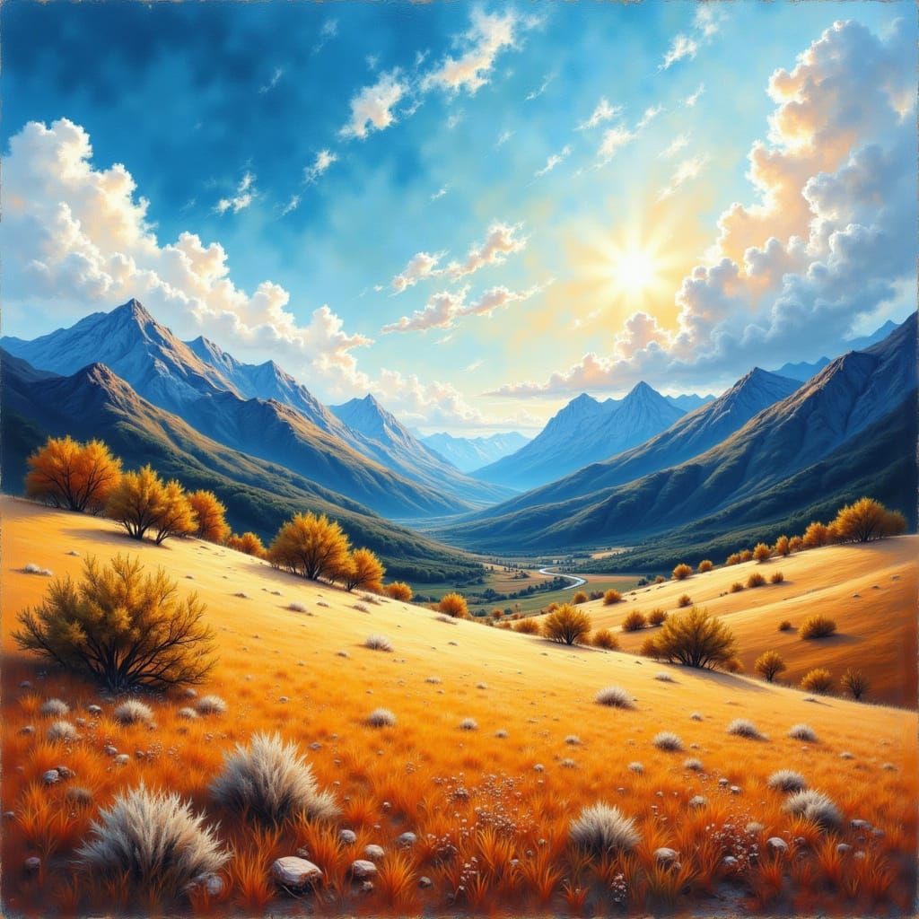 Ethereal Western Landscapes in Abstract Expressionism