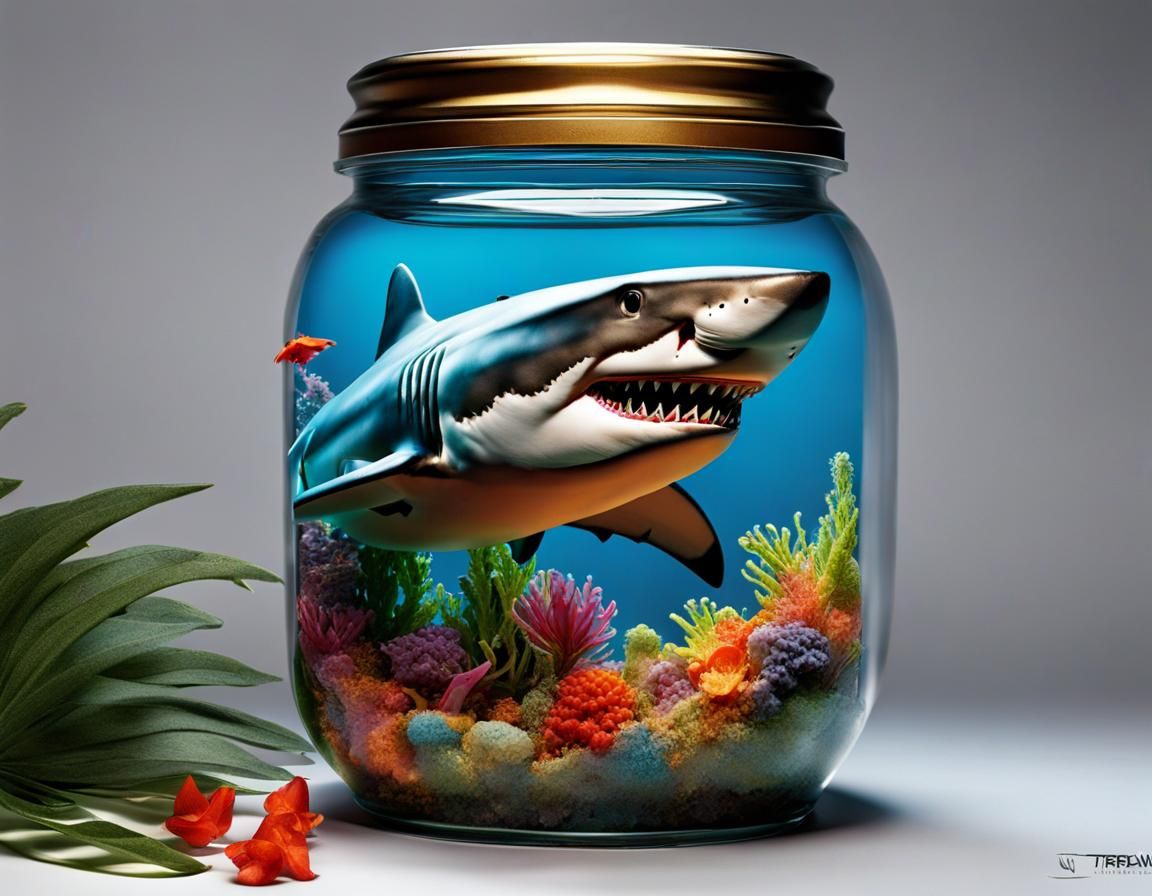 Glass Jar Shark