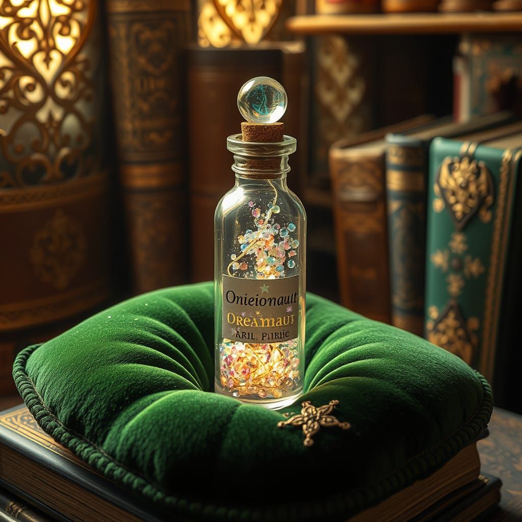 Magical Dream Vial in Mystical Library