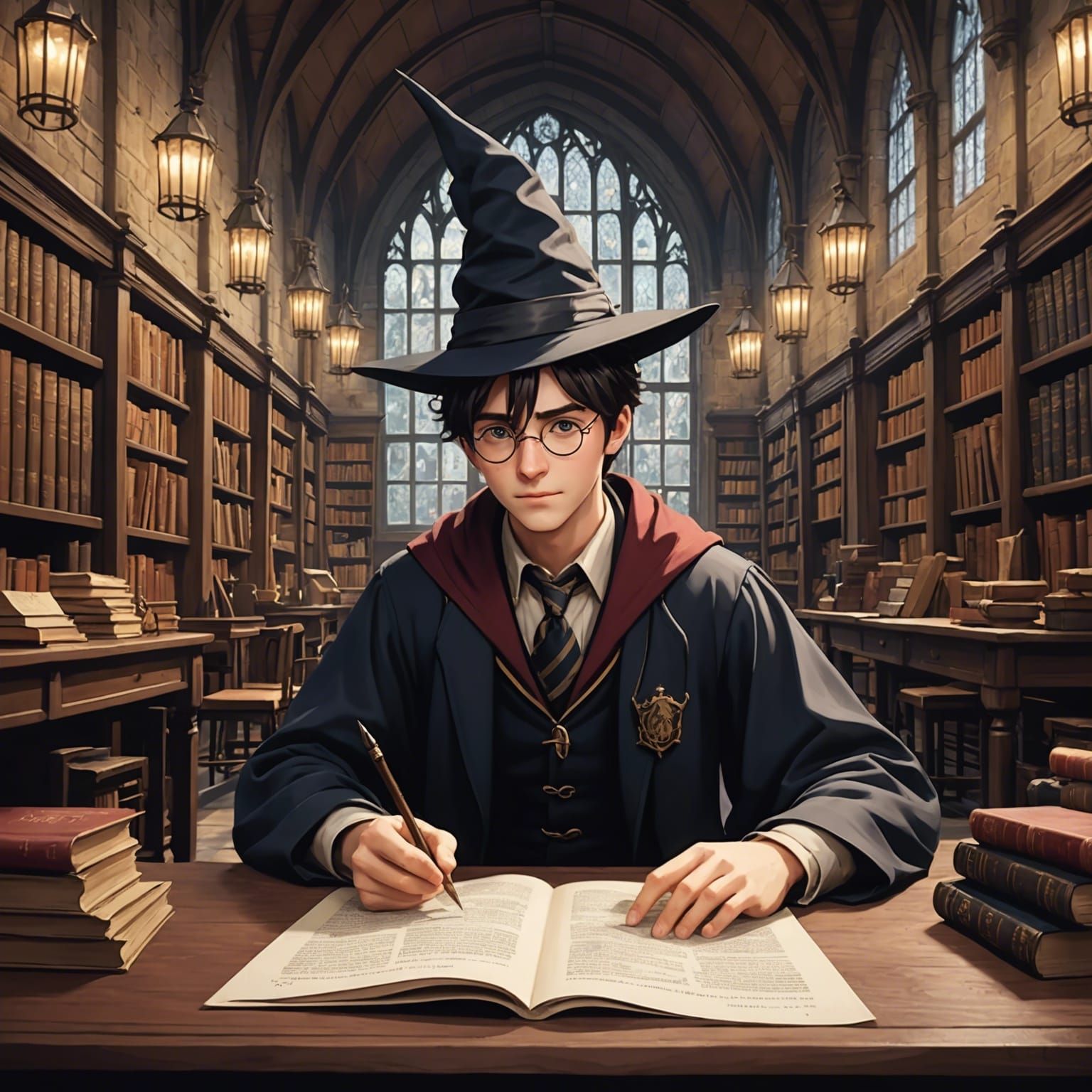 O.W.L. Exam Paper in Anime 3D Art Style