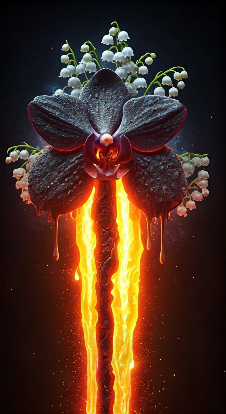 Molten Lava Orchid Stone