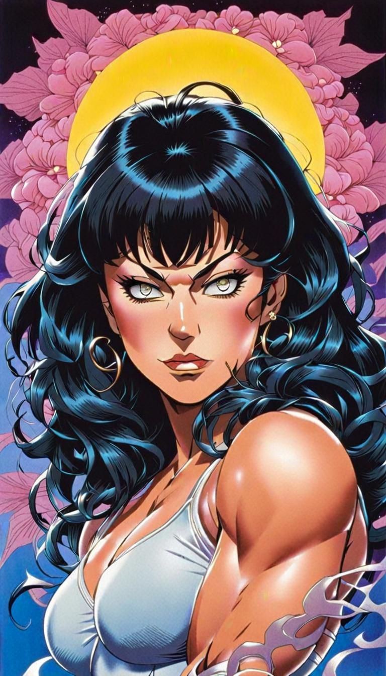 Anime Wrestler Villain: 80s Dark Fantasy Style