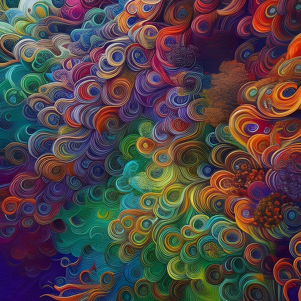 Intricate Trees in Fluid Gouache Style