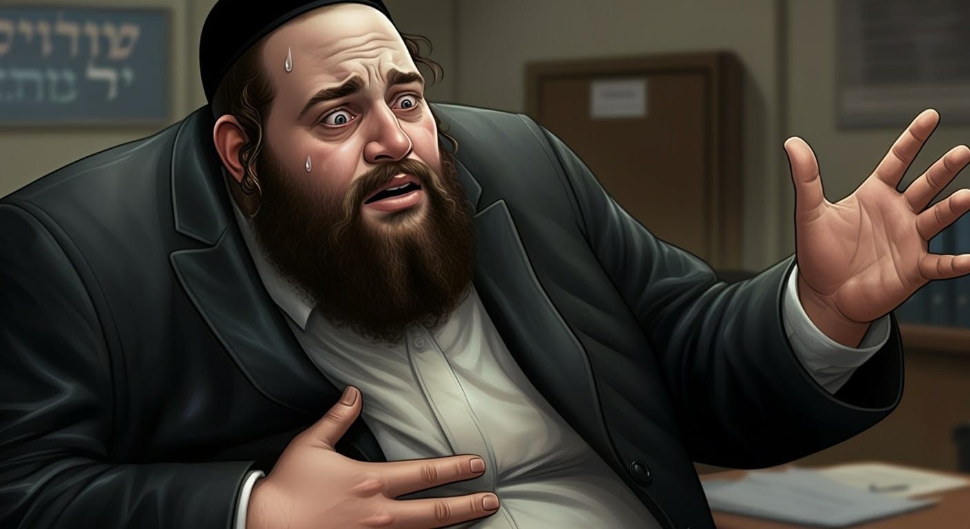 Desperate Hasidic Man Makes Urgent Appeal in Office Setting