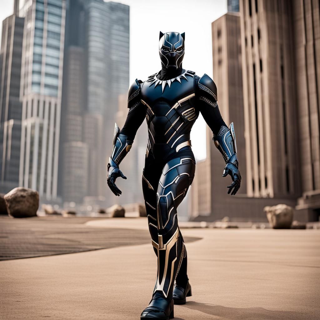 Black Panther-themed Iron Man Suit Concept