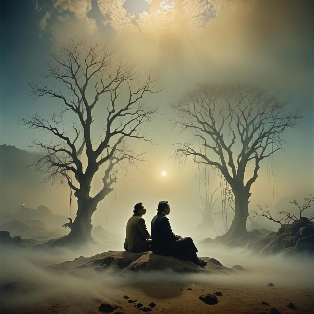 Surreal Person in Misty, Dreamlike Silence