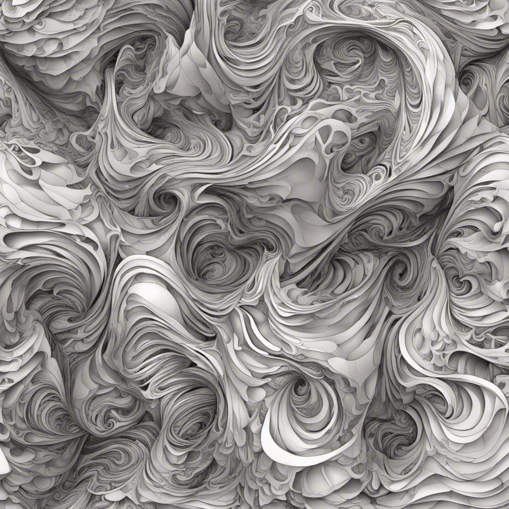 Abstract Vector Fractal with 3D Shading