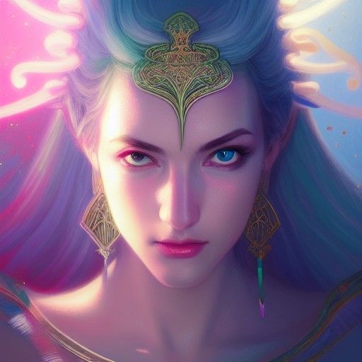 God of Light Editorial Portrait in Ethereal Fantasy Style