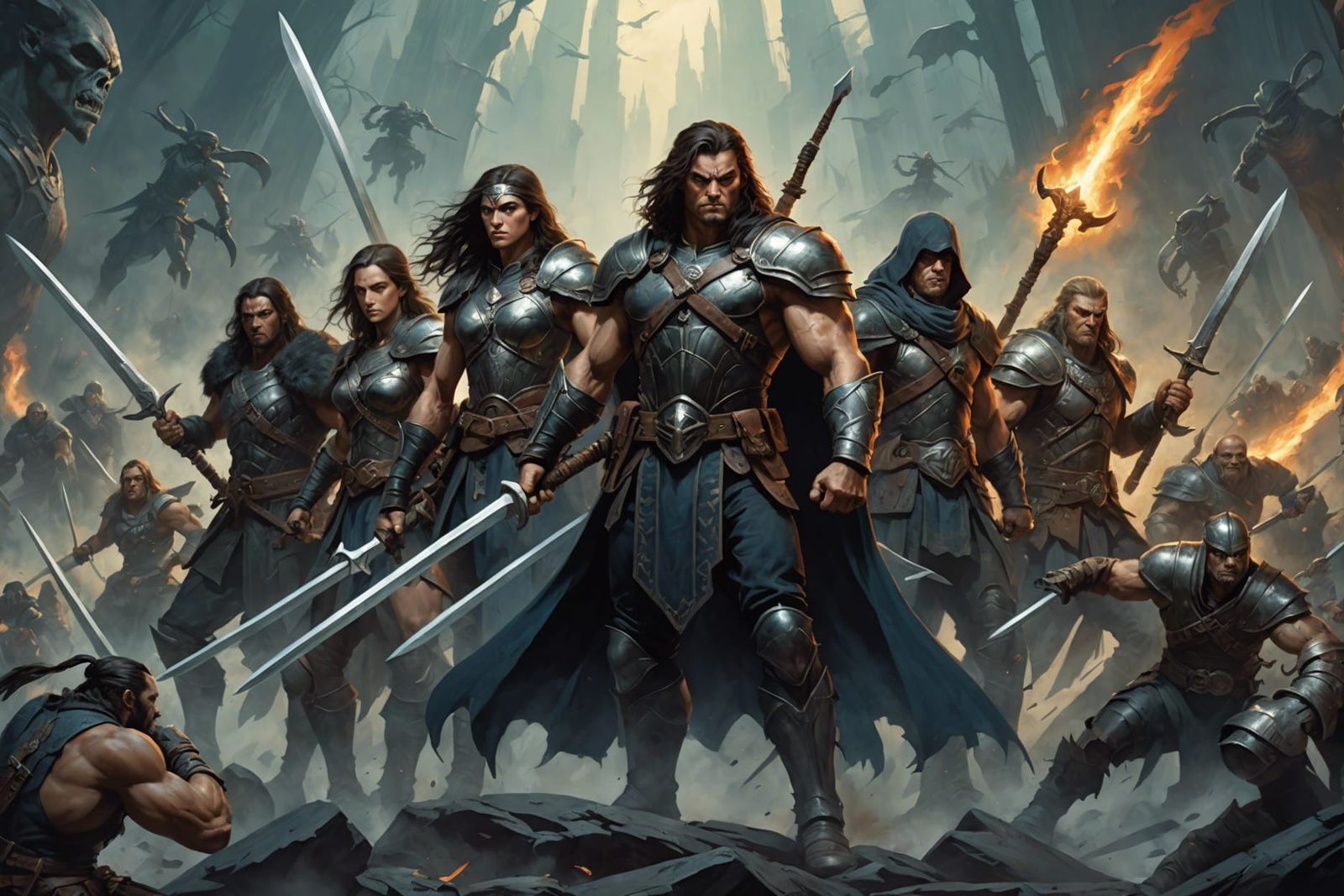 Epic Fantasy Warriors Showcase Valor and Strength
