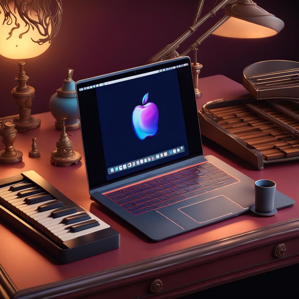 Macbook Keyboard Redesign in Detailed Matte Painting