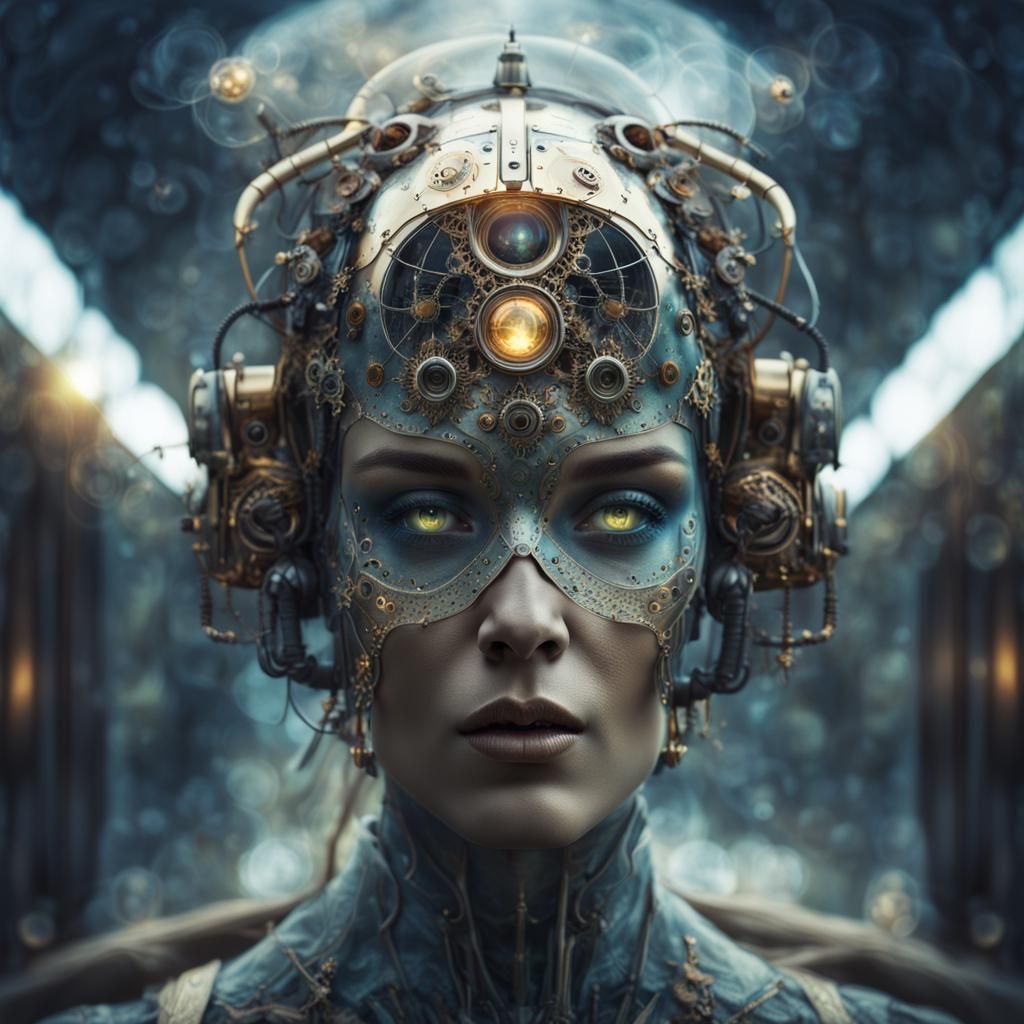 Nordic Cyborg Awakening: Hyperrealistic Photographic Portrai...