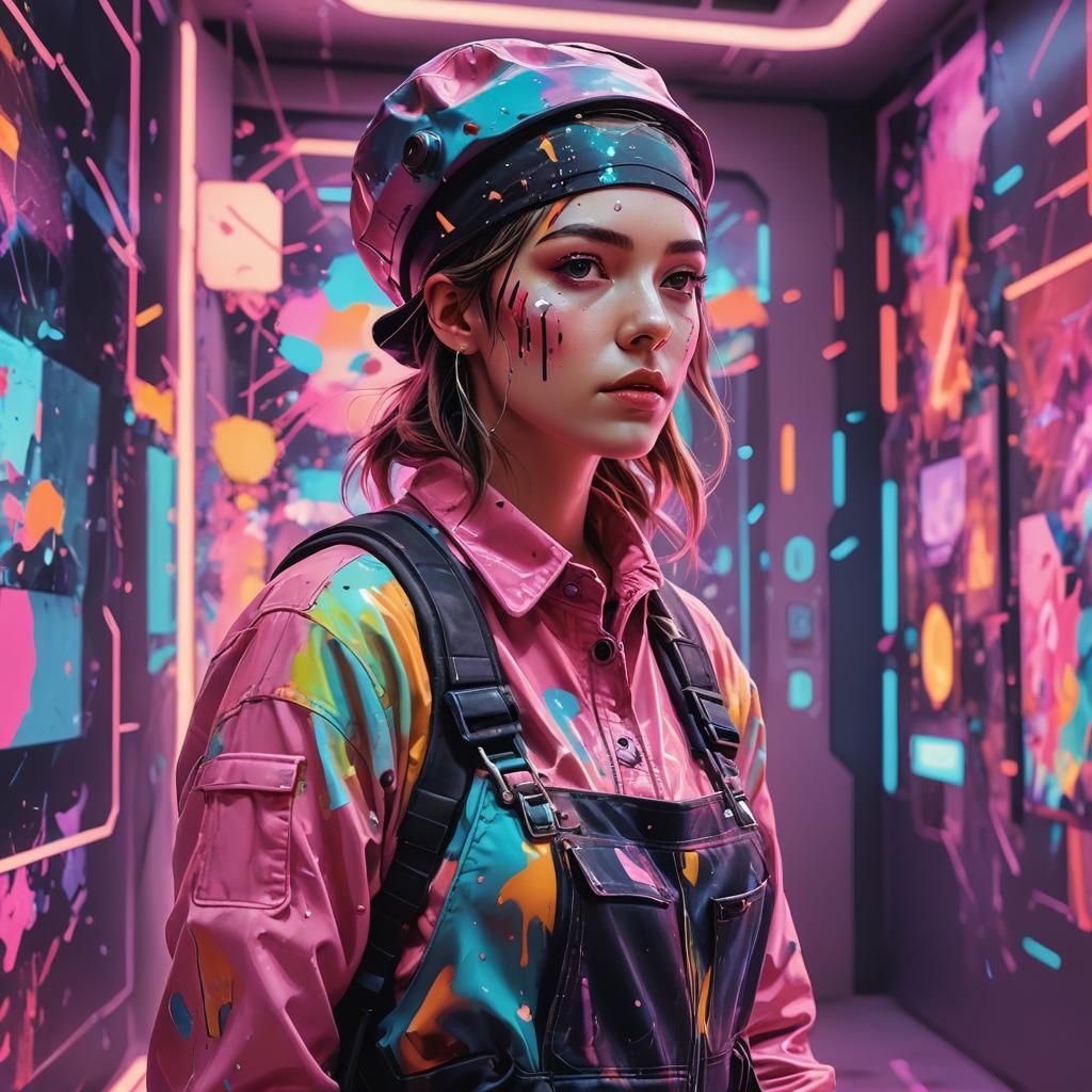 Android Painter in Virtual Reality Art Museum