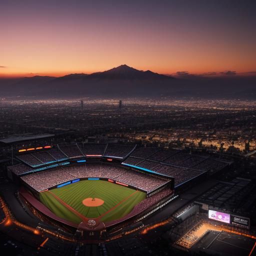 Dodger Stadium at Night: A Photorealistic 3D Render